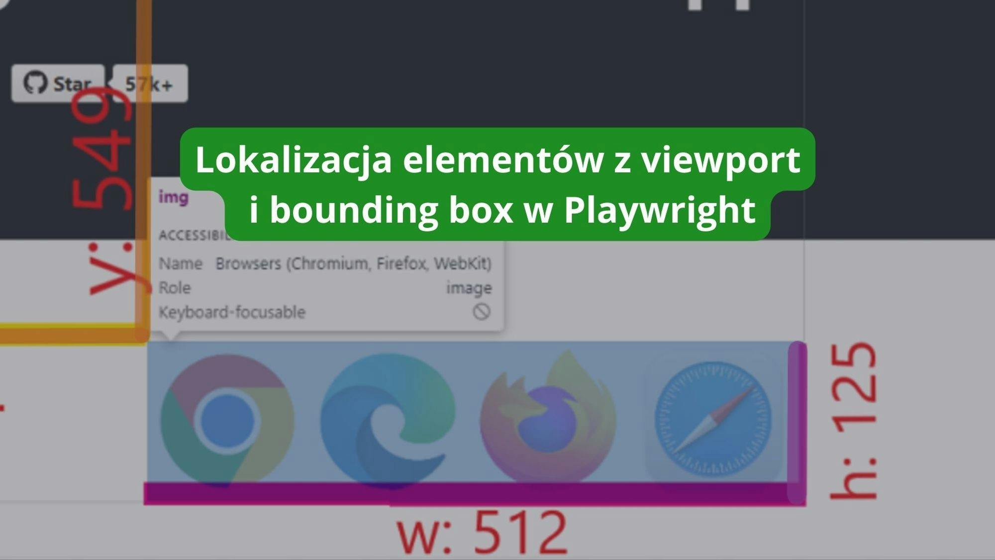 Lokalizacja elementów z viewport i bounding box w Playwright
